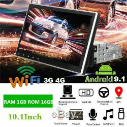 10.1 1Din Android 9.1 Head Unit Bluetooth GPS Nav Car Radio Stereo MP5 Player