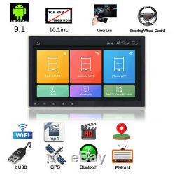 10.1 Android 9.1 Double Din Car GPS MP5 Player BT Wifi 3G 4G OBD DVR TPMS MLK