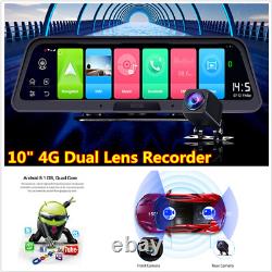 10 Android 8.1 Car Dash Cam 4G WiFi ADAS Dual Lens DVR Camera GPS Navigation
