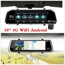 10Inch 4G Car Rearview Mirror DVR Camera Dual Lens Android 5.1 Dash Cam Recorder