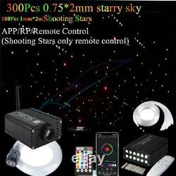 16W RGBW Fiber Optic Star Ceiling Starry Decor Lights BT APP RF Meteor Lamp Kit