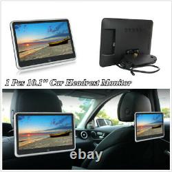 1pcs 10.1'' HD Ultra-thin Car Headrest Monitor Video Player Bluetooth AUX USB FM