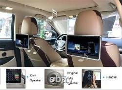 1pcs 10.1'' HD Ultra-thin Car Headrest Monitor Video Player Bluetooth AUX USB FM