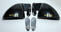 2 x CLASSIC SPORT WING MIRRORS VITALONI CALIFORNIAN PIANO BLACK BRAND NEW