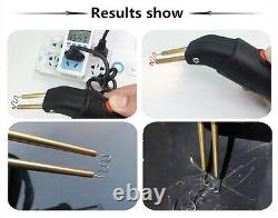220V Hot Stapler Plastic Repair kit Car Bumper Welder Gun & Power Plug Adapter