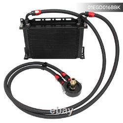 25 Row AN8 Engine Oil Cooler WithBracket + 3/416 & M20 Filter Adapter Hose Line