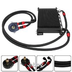 25 Row AN8 Engine Oil Cooler WithBracket + 3/416 & M20 Filter Adapter Hose Line