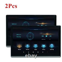 2Pcs 13.3in Car Rear Android Headrest Monitor Bluetooth Touch Screen Player WIFI
