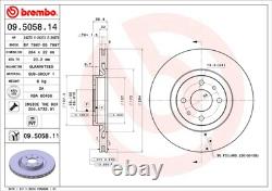 2x BRAKE DISC 09.5058.11 FOR FIAT MULTIPLA/VAN PUNTO COUPE TIPO ALFA ROMEO