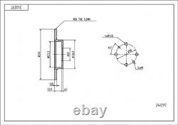 2x BRAKE DISC 241 097 FOR ALFA ROMEO FIAT MAREA/Weekend SEICENTO/600/Hatchback