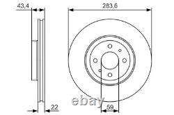 2x Brake Discs Pair Vented fits FIAT CROMA 154 Front 2.0 2.5 92 to 96 154C4.046