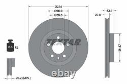 2x Brake Discs Vented For Opel Combo X12 1.4 CNG Genuine Textar Front 569086