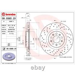 2x Brake Discs Vented Grooved For Alfa Romeo Giulietta 1.4 BiFuel Brembo Front