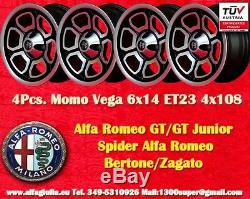4 Cerchi Momo Vega Alfa Romeo 6x14 Giulia GT GTA Wheels Felgen llantas jantes