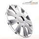 4 Hub Caps 15 Inch Wheel Trims Covers Flash Ii Silber / Grau For Alfa Dacia Hond