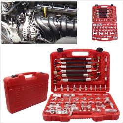 56 Pcs Universal Car Air Conditioning Leak Sealing Detector Repair Fitting Tools