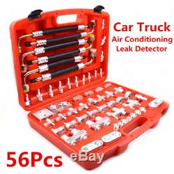 56 Pcs Universal Car Air Conditioning Leak Sealing Detector Repair Fitting Tools