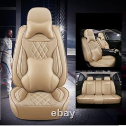 5D Full Surround Car Seat Covers Full Set Cushion+Pillows For 5-Seats Car Sedan