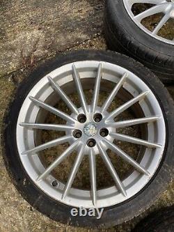 5x98 18 Alfa Romeo Genuine Jetfins Alloys With Tyres 147 156 GTA GT