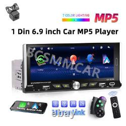 6.9in For Apple CarPlay Android Auto Car Stereo Radio Touch Screen USB WithCamera