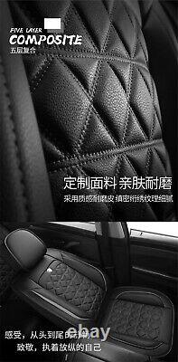 6D Full Surround Seat Covers Luxury PU Leather Seat Cushions Set For 5-Seats Car