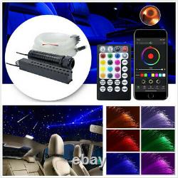 6W RGBW Car Ceiling Star Lights Fiber Optic Lamps APP Remote Dual Control DC12V