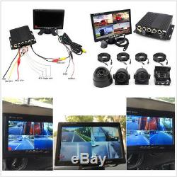 7LCD Monitor+4CH DVR Box+4 Pcs Night Vision HD Camera Kit For Vehicle Truck Van