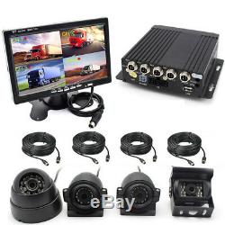 7LCD Monitor+4CH DVR Box+4 Pcs Night Vision HD Camera Kit For Vehicle Truck Van