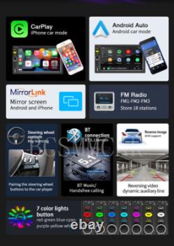 7in Car Radio Double 2DIN For Apple CarPlay Stereo Touch Screen Bluetooth FM USB