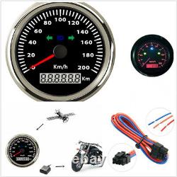 85mm Red LED Waterproof 200km/h Car SUV Truck GPS Speedometer Odometer Universal