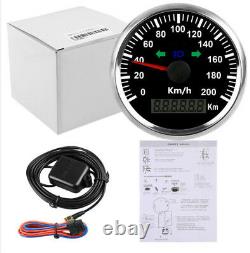 85mm Red LED Waterproof 200km/h Car SUV Truck GPS Speedometer Odometer Universal