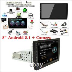 8inch Single Din Android 8.1 Car Stereo Radio GPS Wifi 3G 4G Mirror Link+ Camera