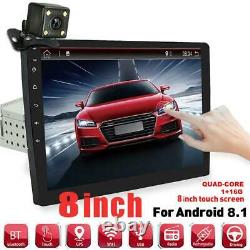 8inch Single Din Android 8.1 Car Stereo Radio GPS Wifi 3G 4G Mirror Link+ Camera