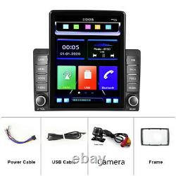 9.5in Double 2DIN BT Car Radio Stereo MP5 Player Touch Screen + 4LED Rear Camera