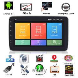 9in 2Din Android 8.1 1+16GB 4-Core GPS Bluetooth Car Stereo MP5 Player FM Radio
