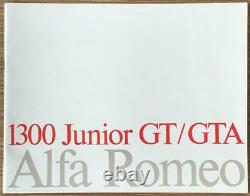 ALFA ROMEO 1300 JUNIOR GT/GTA Car Sales Brochure c1970 #706A42