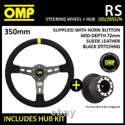 ALFA ROMEO 147 ALL inc GTA OMP 350mm RS SUEDE LEATHER STEERING WHEEL & HUB