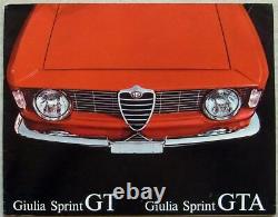 ALFA ROMEO GIULIA SPRINT GT & GTA Car Sales Brochure c1965