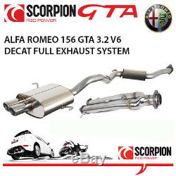 Alfa Romeo 156 GTA Saloon Scorpion DECAT Performance Exhaust Stainless Steel