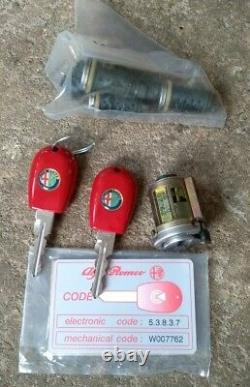 Alfa Romeo 156 Genuine Nos Ignition Lock Set + Code Card Early Model Not 147 Gta