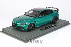 Alfa Romeo Giulia 118 GTAM Verde GTA Met Green BBRC1852C Red Brake BBR Resin