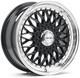 Alloy Wheels 15 Lenso Bsx Black Polished Face For Alfa Romeo 164 4 Stud 87-92