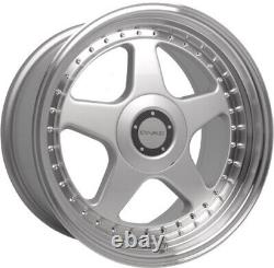 Alloy Wheels 17 Dare DR-F5 Silver Polished Lip For Alfa Romeo 147 GTA V6 03-07