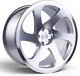 Alloy Wheels 18 3sdm 0.06 Silver Polished Face For Alfa Romeo 147 Gta V6 03-07