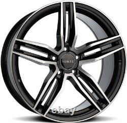 Alloy Wheels 18 Romac Venom Black Polished Face For Alfa Romeo 156 GTA V6 02-08