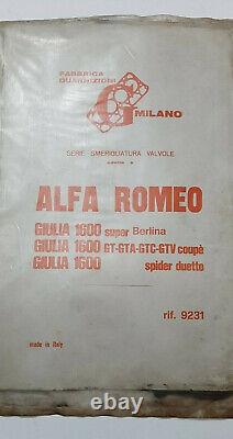 Alpha 1600 GT GTA SPIDER DUET SUPER SEDAN GRINDING GASKET SERIES