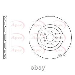 Apec Front Brake Discs Vented 330mm Pair For Alfa Romeo 147 3.2 GTA