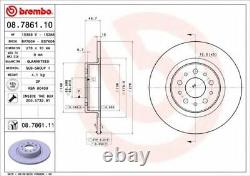 BREMBO Rear Axle BRAKE DISCS + PADS SET for ALFA ROMEO GT 3.2 GTA 2003-2010