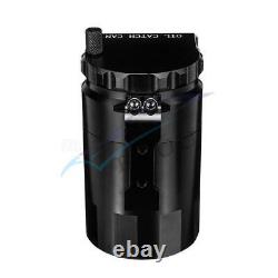 Black Aluminum 300ml Car Oil Catch Can Breather Baffled Aluminum Reservoir Tank