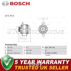Bosch Alternator Fits Vauxhall Combo Corsa Meriva Astra Fiat Doblo #1